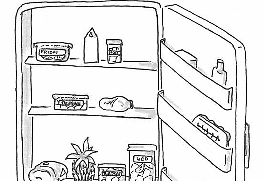 refrigerator clipart black and white - photo #17